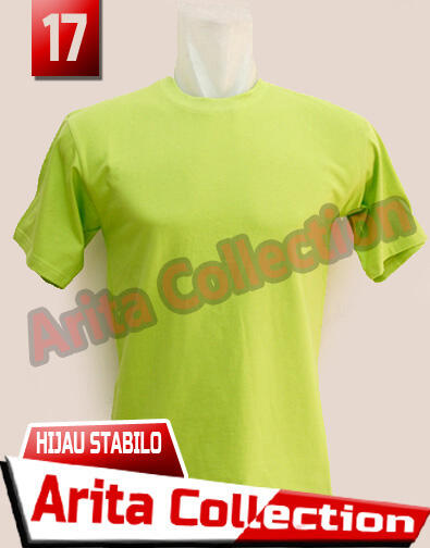 Kaos Polos Distro Bandung Murah Warna Hijau Stabilo