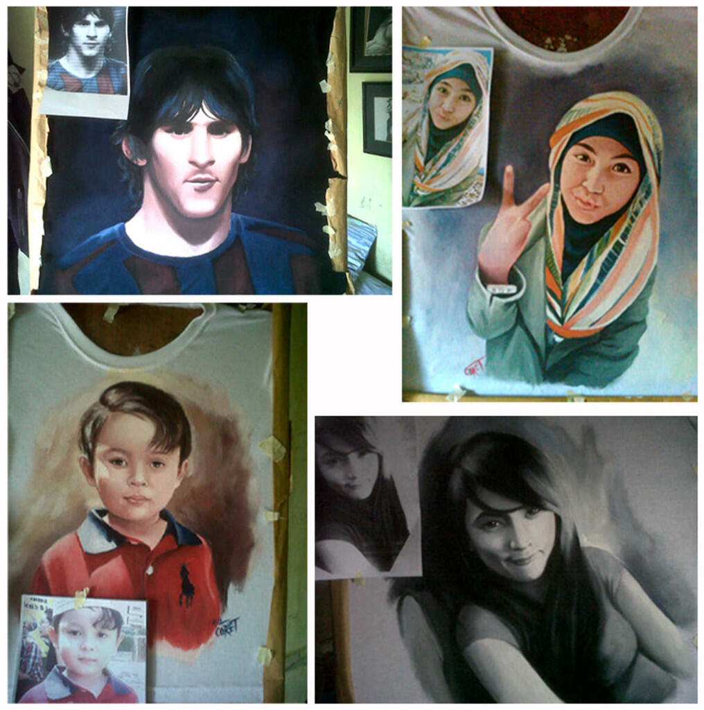 Kaos Lukis Anti Luntur All Size