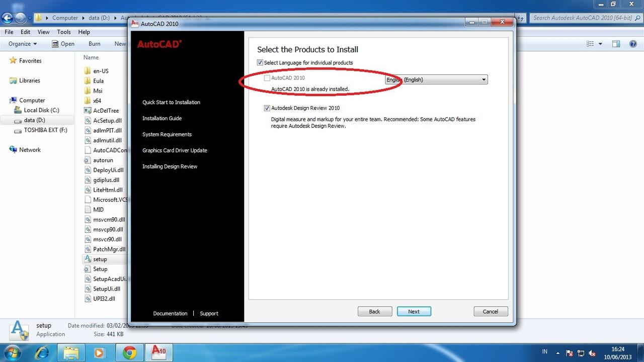 autocad 2010 64 bit gak bisa diinstal di windows 7 64bit