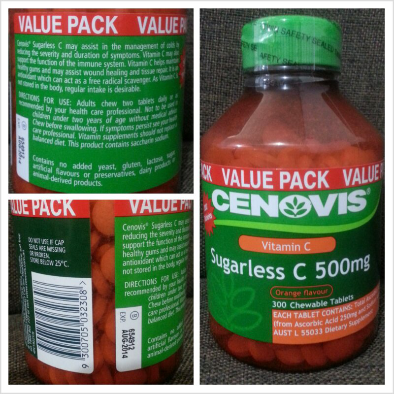 Vitamin: Sugarless C 500mg 300 chrwable tablets