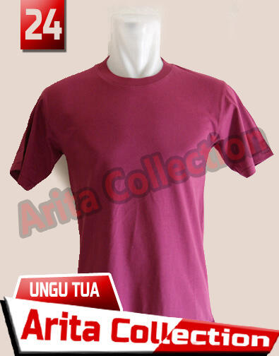 Kaos Polos Distro Bandung Murah Warna Ungu Tua