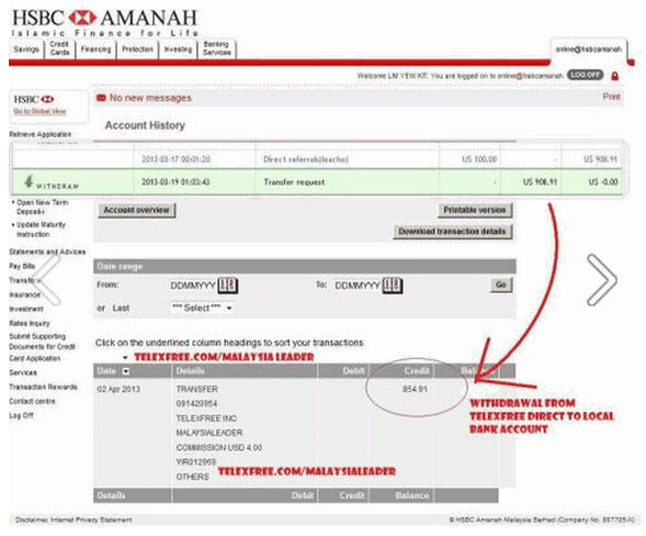 TelexFREE - Post Iklan 1 Menit Perhari Gaji $20-$100 per Minggu (Bonus Web Support)