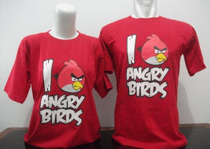 T-Shirt Couple I Love Angry Birds