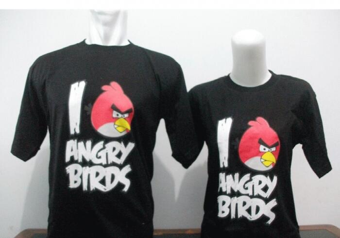 T-Shirt Couple I Love Angry Birds