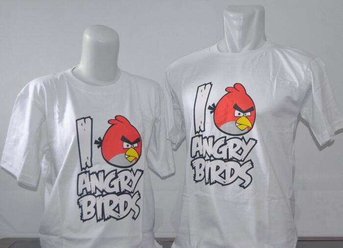 T-Shirt Couple I Love Angry Birds