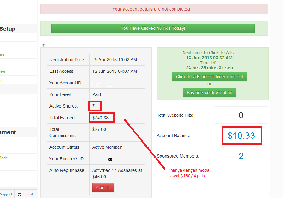 &#91;jarwin&#93; SEDANG BOOMING !!! PROFIT SEHARI $10 BEP 4 - 5 HARI