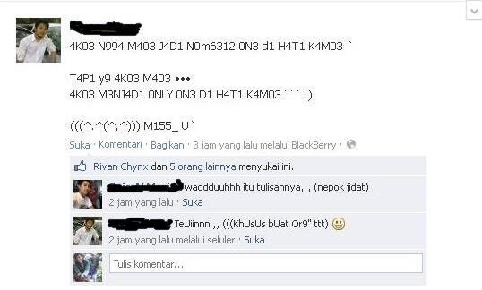 Kelakuan Alay di Facebook HELP !!!