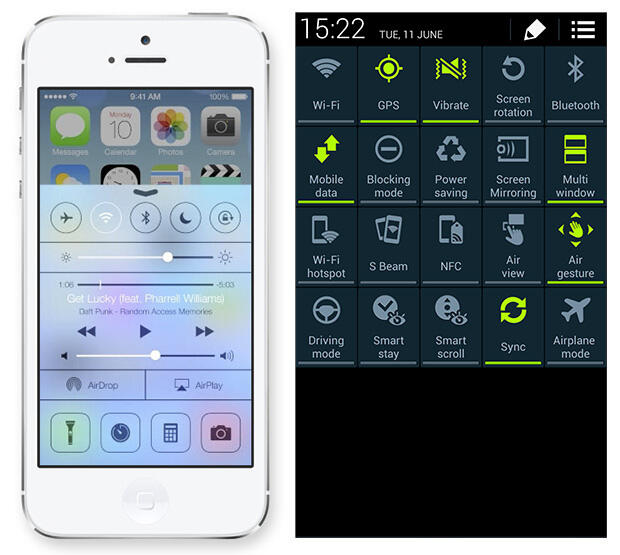 4 Bukti Kemiripan iOS 7 dan Android