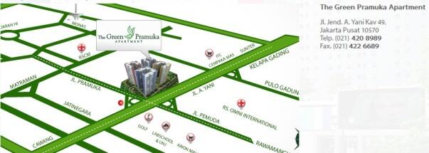 Green Pramuka Apartement - 2 bedroom/33m