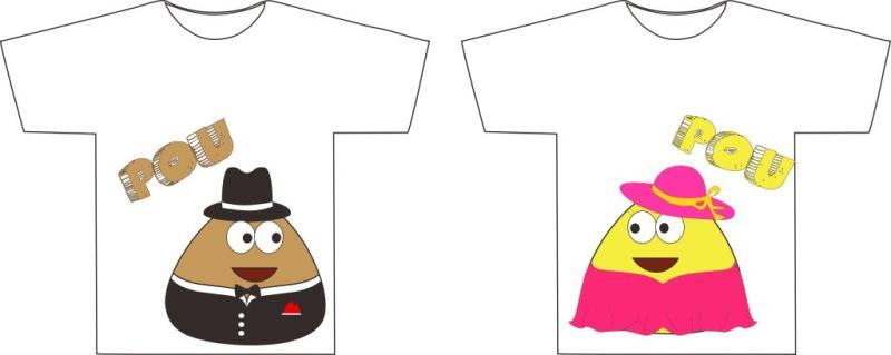 JUAL T-Hirt POU. Bisa Couple. Bisa dengan karakter POUmu.