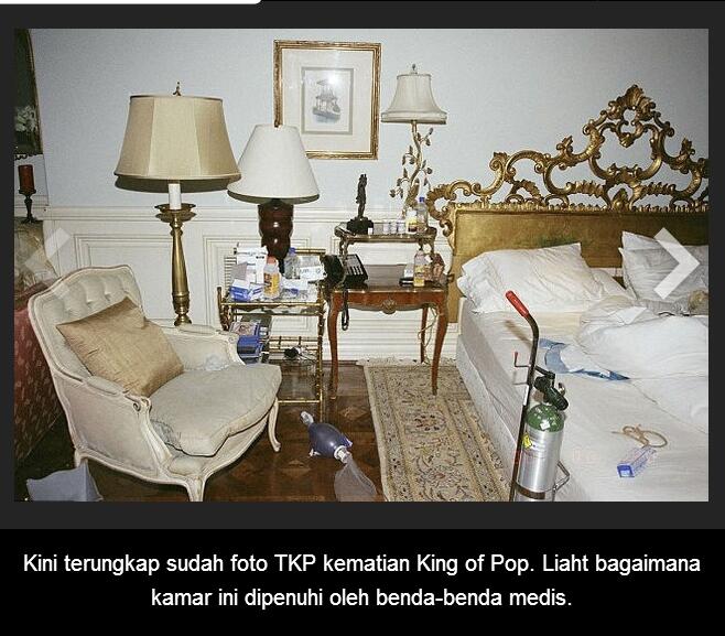 Foto TKP Kematian Michael Jackson