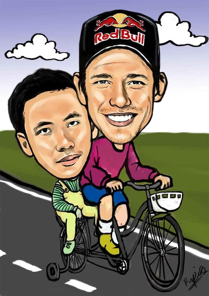 Beberapa Bintang MotoGp Versi Karikatur Sedikit Narcis gan