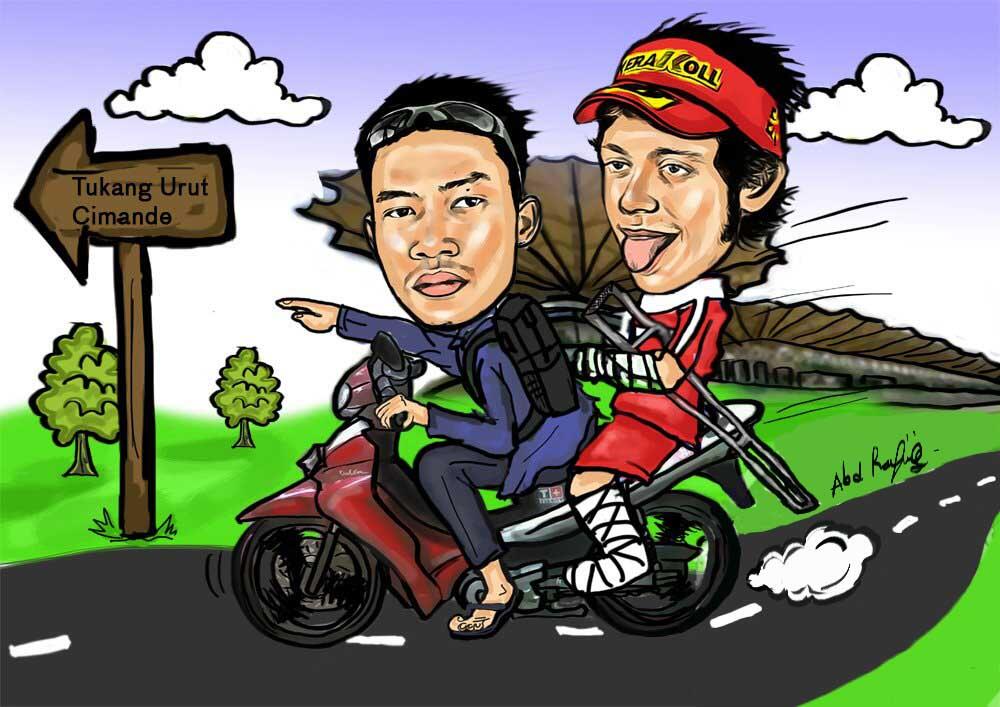 Beberapa Bintang MotoGp Versi Karikatur Sedikit Narcis gan