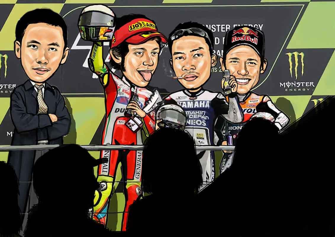 Beberapa Bintang MotoGp Versi Karikatur Sedikit Narcis gan