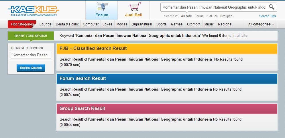 Komentar dan Pesan Ilmuwan National Geographic untuk Indonesia