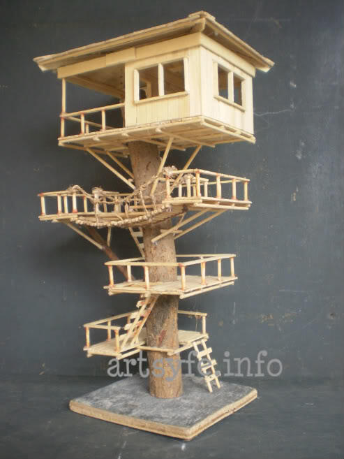 miniatur rumah pohon (karya yy bersaudara)