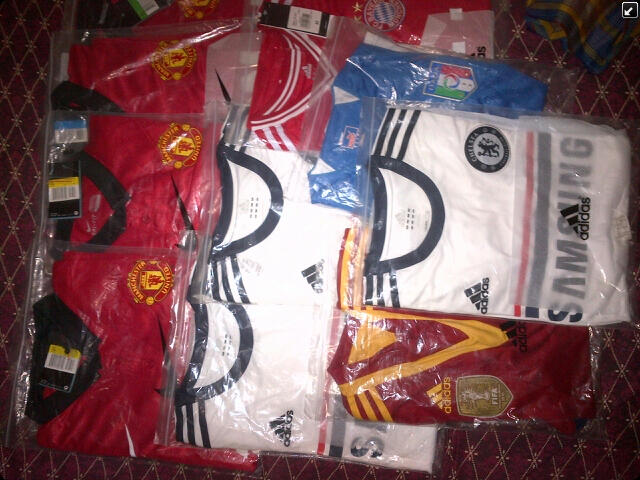 READY JERSEY GRADE ORI MUSIM 2013-2014 120/PCS, 12PCS=105 REAL STOCK BANDUNG LENGKAP