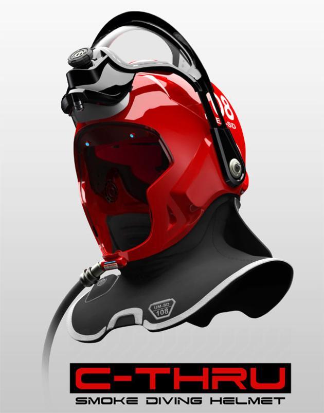 Helm Pemadam Kebakaran Masa Depan:C-Thru Smoke Diving Helmet