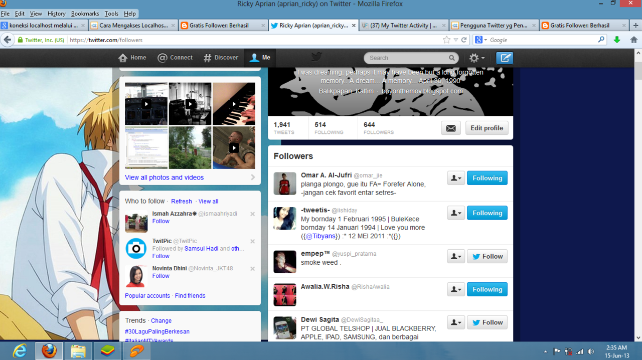 Pengguna Twitter yg Pengen Follower-ny Nambah (Masukk Gan)