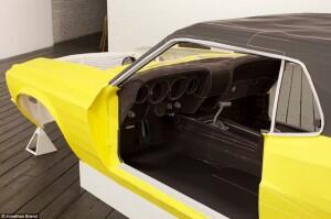 Replika Mustang 1969 yang Seluruhnya Terbuat dari Kertas