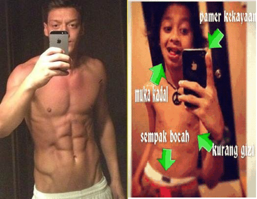 Perbandingan BODY Mesut Ozil (real Madrid) dan Bastian (coboy junior)