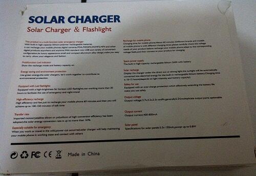 PowerBank Solar Charger 2600mAh