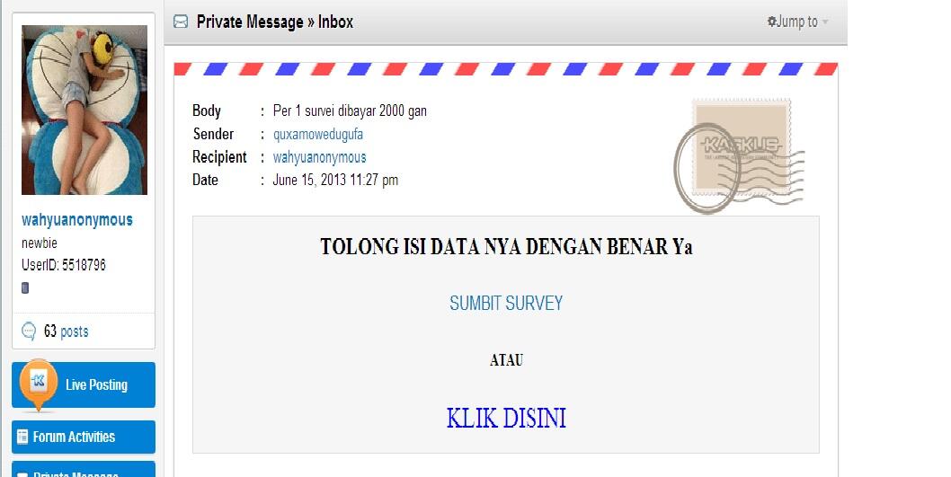 (ASK) gan ane newbie dapet pesan kayak gini arti nya apa ya.? 