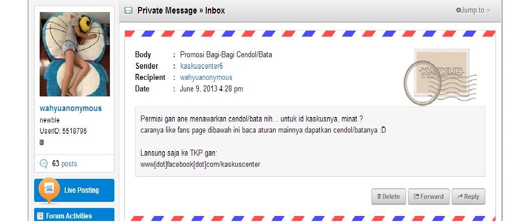 (ASK) gan ane newbie dapet pesan kayak gini arti nya apa ya.? 