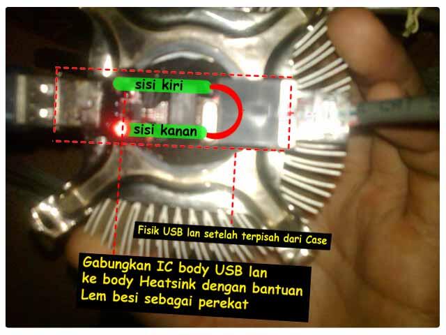 MODIFIKASI USB LAN FEAT HEATSINK COOLER PROCESSOR