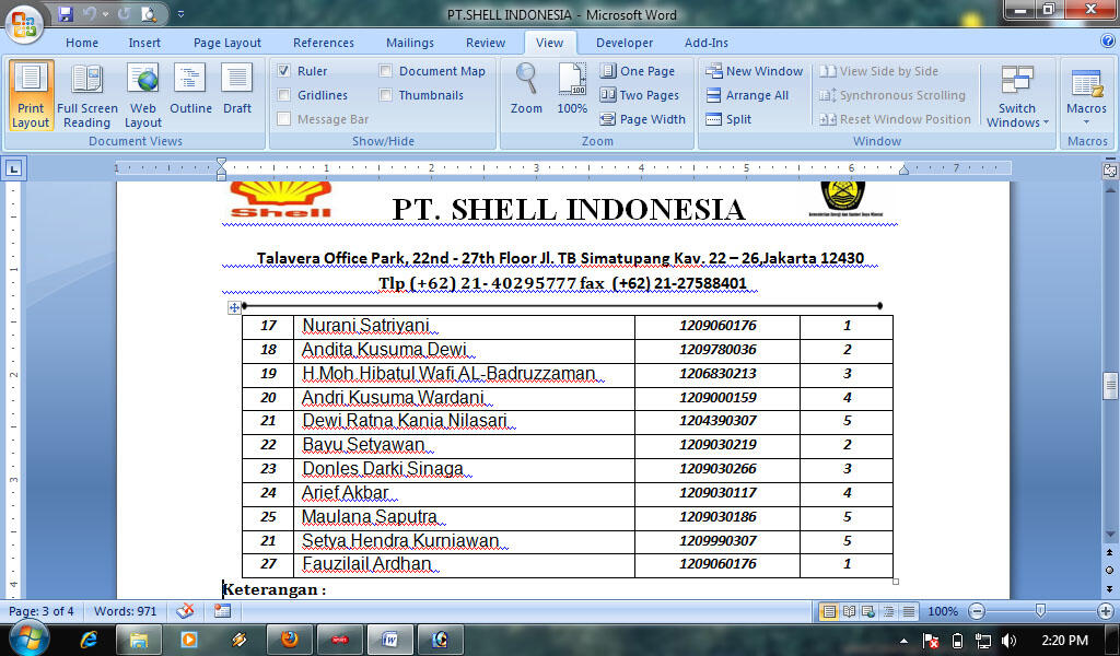 PENIPUAN ATAS NAMA PT.SHELL INDONESIA