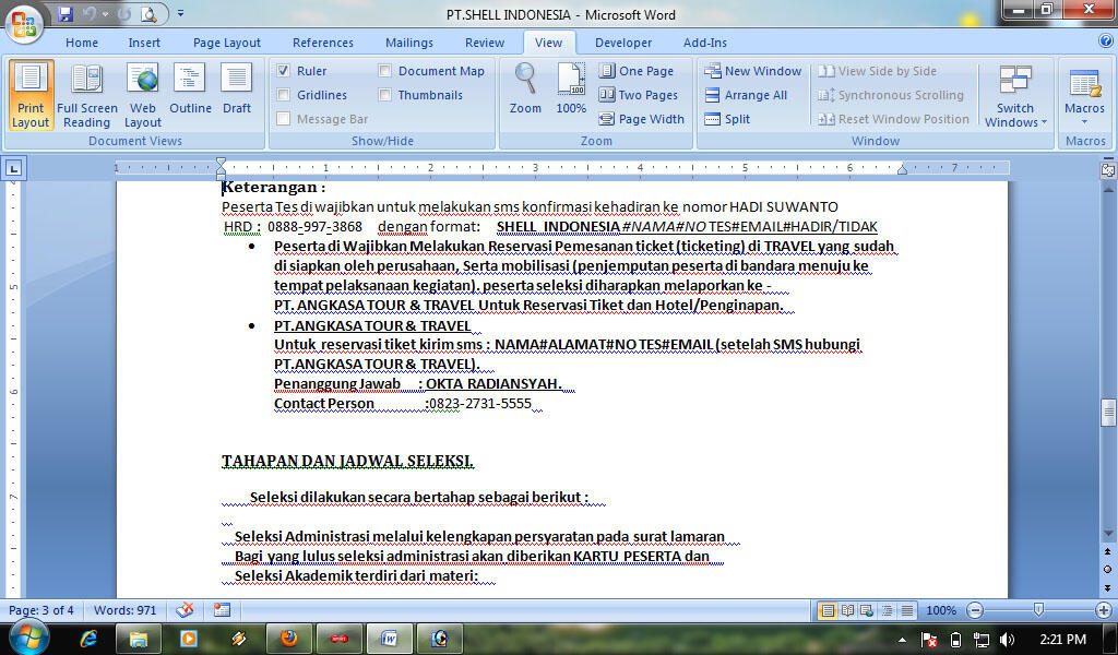 PENIPUAN ATAS NAMA PT.SHELL INDONESIA
