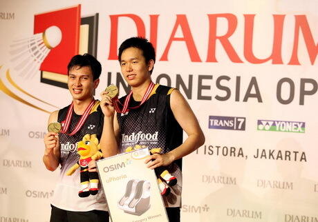 Mohammad Ahsan dan Hendra Setiawan juara ganda putra djarum indonesia open 2013