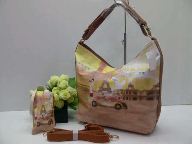 Tas Fashion Wanita Lukis bahan Embos