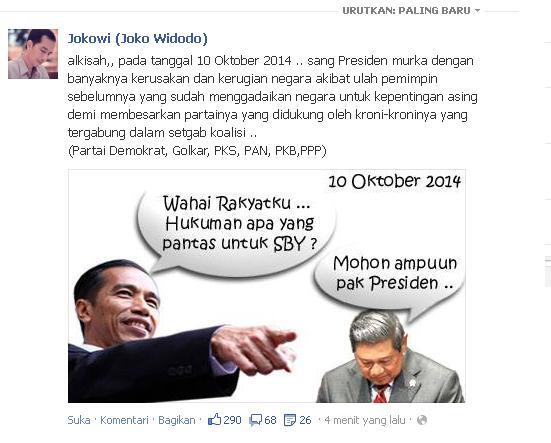 akun FB Jokowi di Hack