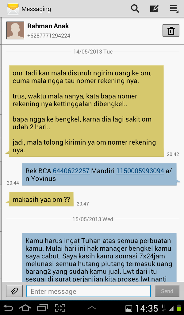 Ane Tertipu Puluhan Juta Sama Orang Tangerang Berkedok Pencari Kerja Mekanik