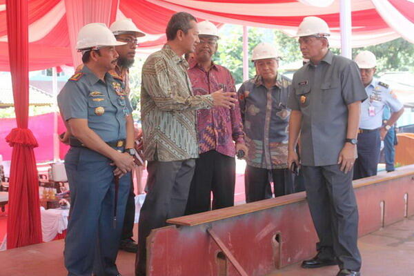 KEEL LAYING KAPAL ANGKUT TANK-3 TNI AL DI GALANGAN KAPAL LAMPUNG