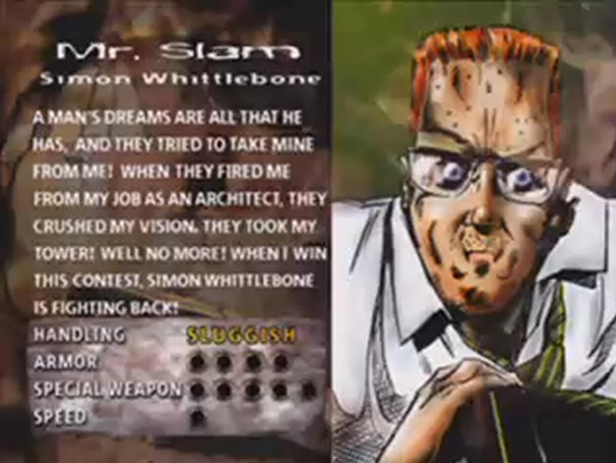 Mantan pengendara ente di twisted metal 2