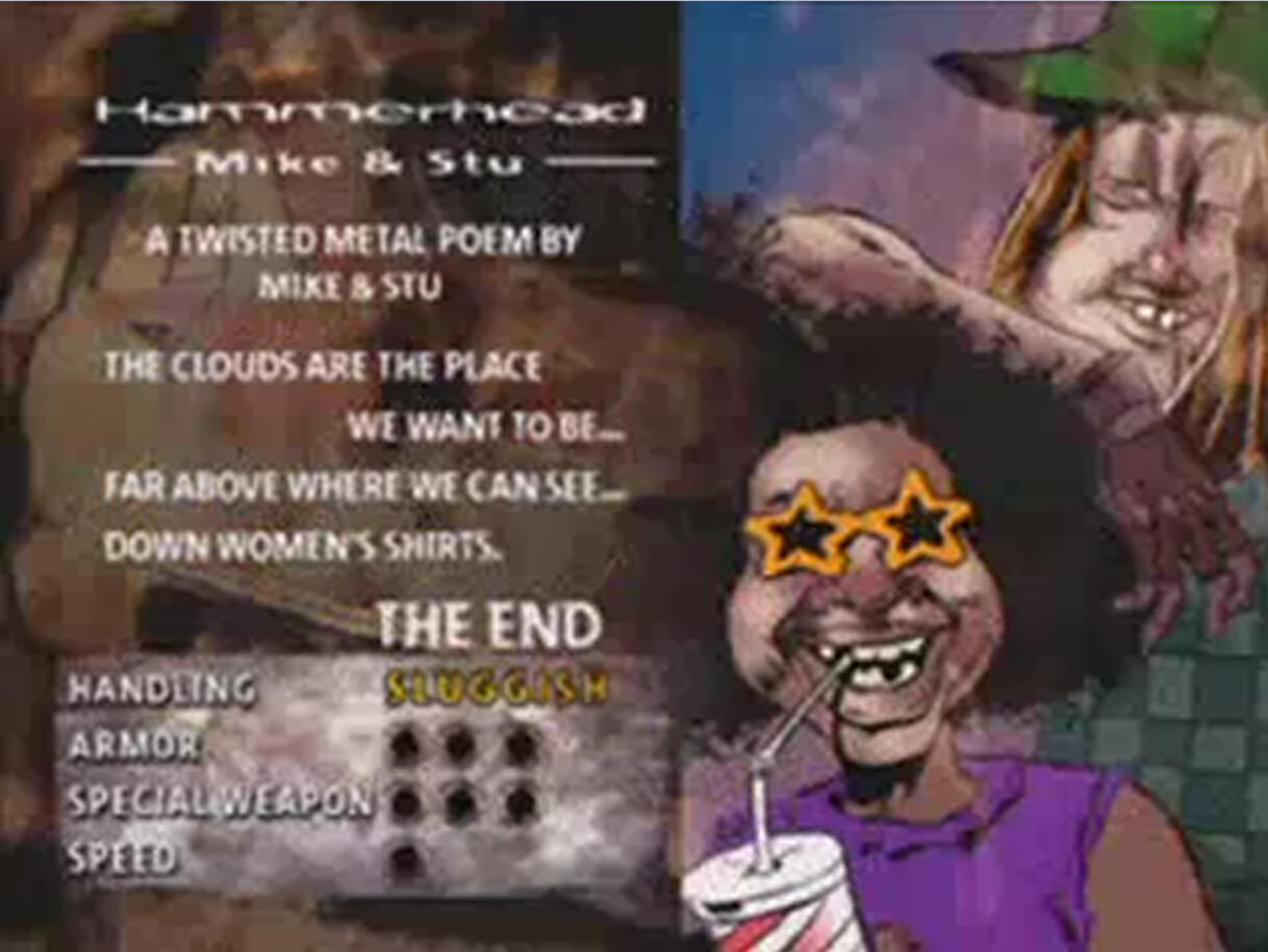 Mantan pengendara ente di twisted metal 2