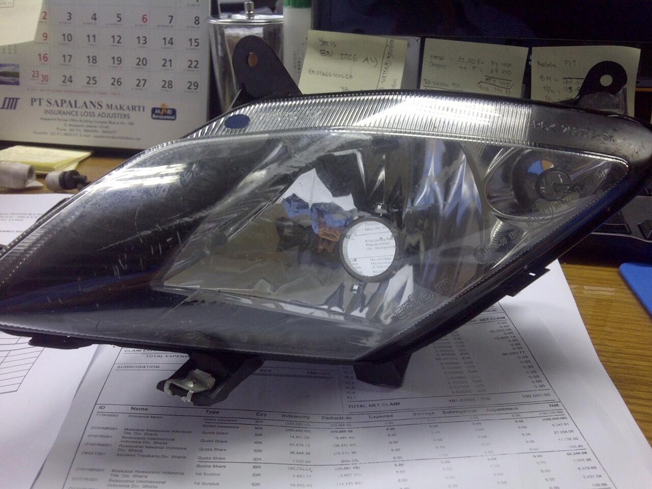 Headlamp/ headlights/ Lampu depan Yamaha YZF R125 buat modif vixion