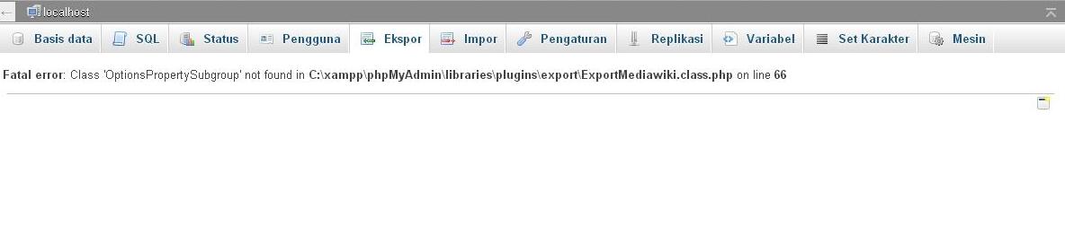 tayak tentang pesan eror php admin 