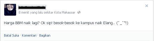 Status FB Sakti gan....