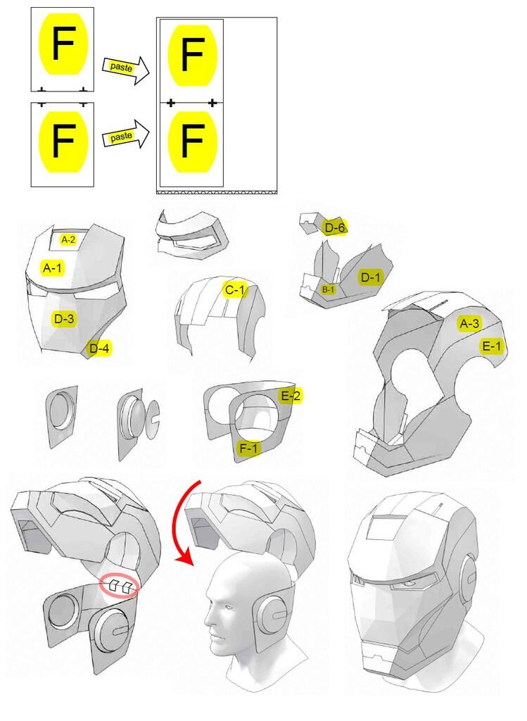 Membuat IRON MAN Helmet dengan Kertas