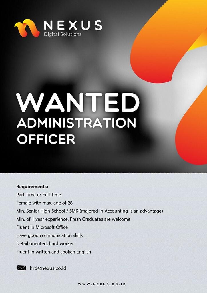 Dibutuhkan - Staff Admin di kantor IT