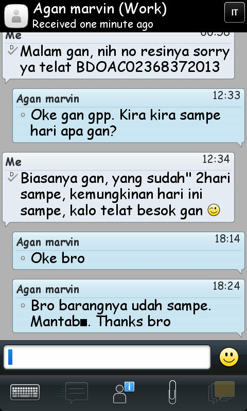 Feedback dan Testimonial penjual jam tangan dan kacamata N*CeQ.