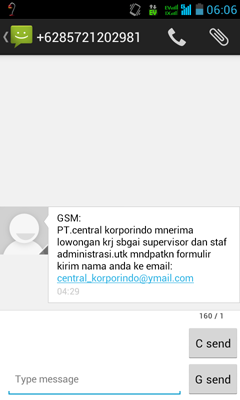 Kumpulan SMS penipuan