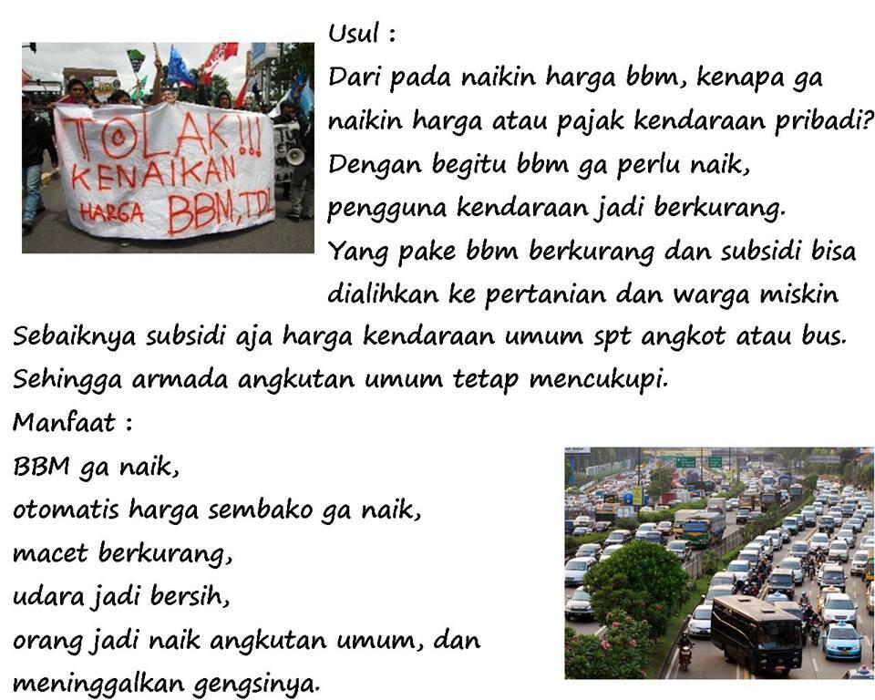 Ini nih yang ane salutin kalo BBM gak naek