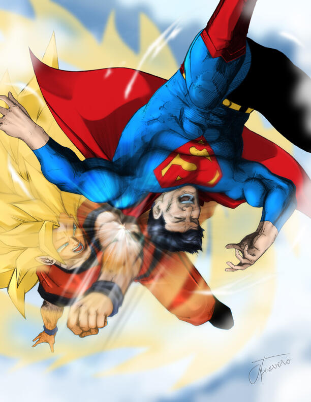 Bangsa Crypton Vs Bangsa Saiya ( Son Goku Vs Superman )