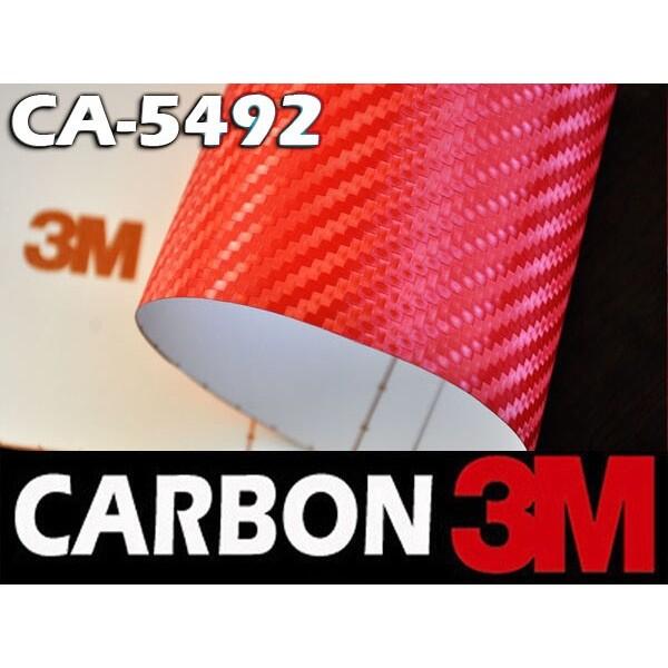 3M Dinoc Red&White Carbon Pelapis Eksterior Motor