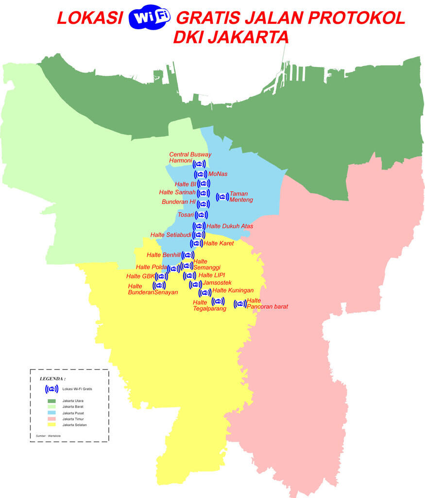 LOKASI WIFI GRATIS AREA JKT