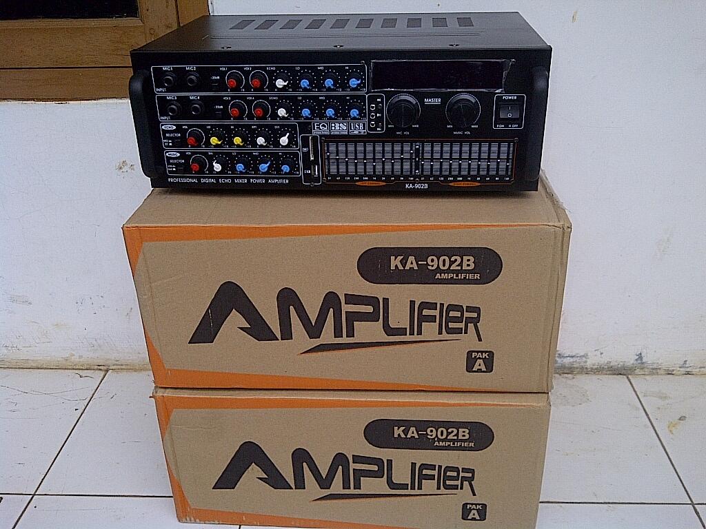 Terjual powered mixer karaoke amplifier karaoke mp3 player, echo, 4
